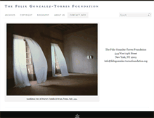 Tablet Screenshot of felixgonzalez-torresfoundation.org